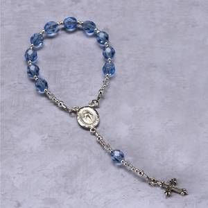 NEW CHERISHED MOMENTS baby boys first rosary in blue
